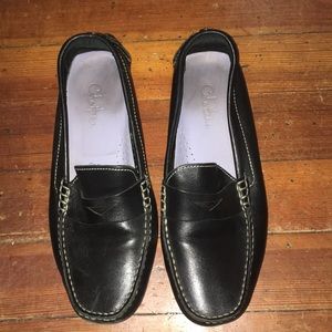 Colehaan black leather Howland penny loafer driver